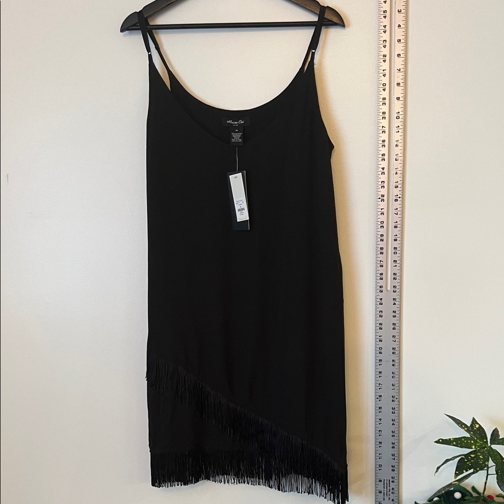 Elegant Black Fringe Dress